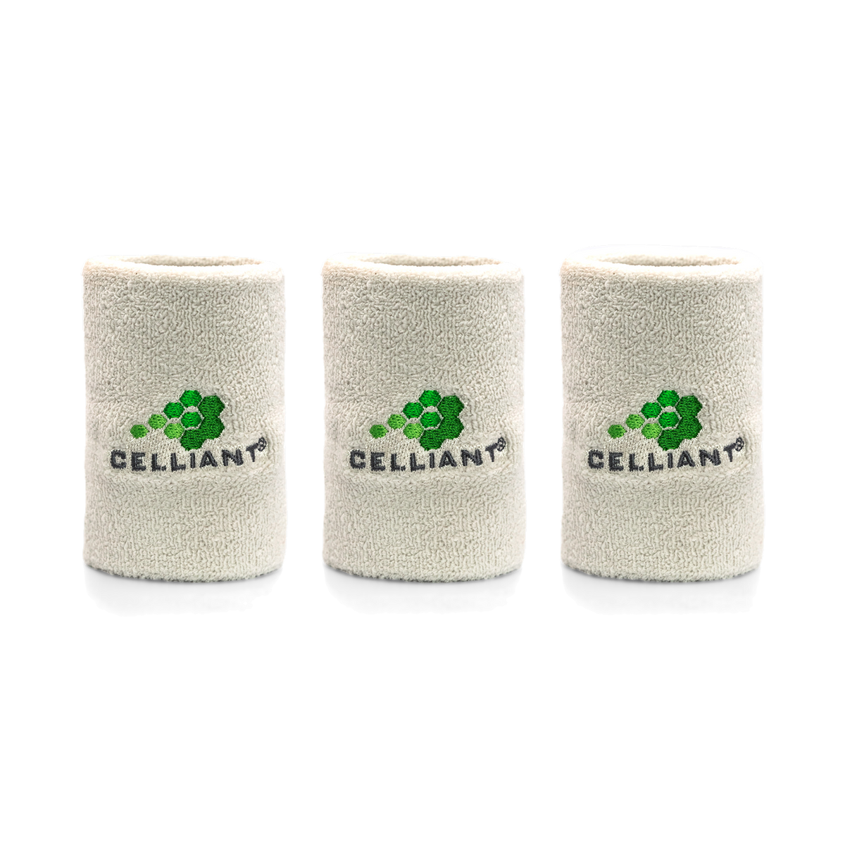 Three pairs of Celliant infrared grip strength wristbands