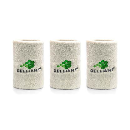 Three pairs of Celliant infrared grip strength wristbands